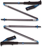 Black Diamond Distance Z trekking poles, fitness equipment, grey