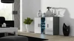Cama kummut 120 cm SOHO S7 hall/valge l&auml;ikega