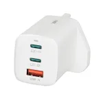 iBOX C-65 valge, GaN 65W universaalne laadija &Uuml;hendkuningriigi pistikuga