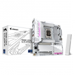 GIGABYTE B860M AORUS ELITE WF6E ICE emaplaat - Intel Core Ultra seeria protsessorid, 12+1+2+1 faasiline VRM, kuni 9200MHz DDR5, 1xPCIe 5.0 + 2xPCIe 4.0 M.2, 2.5GbE LAN, WIFI 6E, USB 4