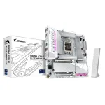 GIGABYTE B860M AORUS ELITE WF6E ICE emaplaat - Intel Core Ultra seeria protsessorid, 12+1+2+1 faasiline VRM, kuni 9200MHz DDR5, 1xPCIe 5.0 + 2xPCIe 4.0 M.2, 2.5GbE LAN, WIFI 6E, USB 4