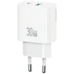 Charger 30W 1xUSB-C 1xUSB-A Fast charging w