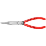 KNIPEX needle nose pliers with cutting edge 26 11 200, stork beak pliers, gripping pliers (red/blue, serrated gripping surfaces, length 200mm)