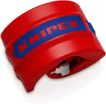 Knipex BiX, pipe cutter for plastic pipes and sealing sleeves (red/blue)