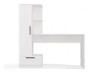 Cosmo Desk + Bookcase Set, White