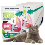 ANIMAL ISLAND Igap&auml;evased veisefileed puljongis - m&auml;rg kassitoit - 12 x 85g