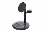 Green Cell MSST-GC-3IN1-B mobile device charger Headphones, Headset, Smartphone, Smartwatch Black Wireless charging Auto