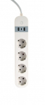 Smart power strip Tuya 4xDE 2xUSB-A 1xUSB-C white
