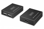 Category 6 UTP USB 2.0 Extender up to 150m, 4&times; USB-A up to 480 Mbps, 1&times; RJ45 (Gigabit Ethernet) - Kit (Receiver/Transmitter)