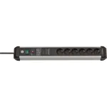 Brennenstuhl Premium-Protect-Line 6-way power strip (black/aluminium, 5 metres, 60,000A surge protection)
