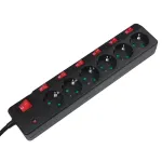 LogiLink LPS233 power strip, 6 ON/OFF sockets, 1.5 m