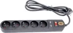 ORVALDI ORV-5 surge protection power strip 1.5 m with USB charger