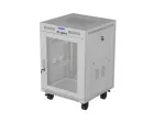 FREESTANDING 19" RACK CABINET 15U 600 &times; 600 GREY, PERFORATED DOOR, LCD, LANBERG (FLAT PACK)