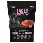 BIOFEED Tasty Dogs Life Junior vasikalihaga m&auml;rg koeratoit - 150g