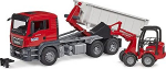MAN TGS with roller container and mini excavator