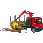 Mercedes Benz Arocs truck with timber crane + 3 logs