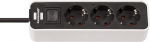 Brennenstuhl Ecolor power strip 3-fold white - / black