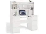 KUBA Desk Set + Extension Piece, White