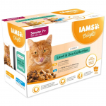IAMS DELIGHTS Senior Land & Sea Collection in Gravy box &ndash; wet cat food &ndash; 12x85g