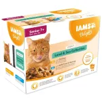 IAMS DELIGHTS Senior Land & Sea Collection in Gravy box &ndash; wet cat food &ndash; 12x85g