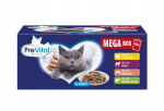 PREVITAL Mega Box vasikaliha, l&otilde;he, maks, kana - m&auml;rg kassitoit - 40x100g