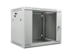 Lanbergi seinale kinnitatav rack-kapp 19'' 9U 600x450mm hall (klaasuksega)