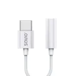 USB Type 3.1 C (M) &ndash; Jack 3.5mm (F) Audio Adapter Valge SAVIO AK-51