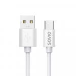 USB-kaabel 2 m USB 2.0, USB A - USB C Valge SAVIO CL-168