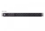 Basic 1U PDU with surge protection 10A