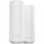 Netgear Orbi 370 Series Dual-Band WiFi 7 Mesh Pack of 2, Access Point White, 2 Access Points