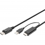 Digitus adapter cable HDMI > Displayport, UHD 4K (black, 2 meters)