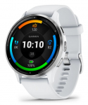 Garmin Venu 3 3,56 cm (1,4") AMOLED 45 mm Digitaalne 454 x 454 pikslit Puuteekraan H&otilde;bedane, Valge WiFi GPS (satelliit)