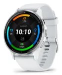 Garmin Venu 3 3,56 cm (1,4") AMOLED 45 mm Digitaalne 454 x 454 pikslit Puuteekraan H&otilde;bedane, Valge WiFi GPS (satelliit)