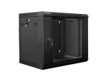 Lanberg 19'' seinale kinnitatav paigalduskapp 9U 600x450mm must (klaasuksega)