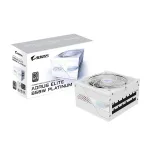 GIGABYTE AORUS ELITE P850W ICE toiteplokk - PCIe 5.0, 80 PLUS Platinum, t&auml;ielikult modulaarne disain, 120 mm ventilaator, ATX 3.0 &uuml;hilduv, EU pistik