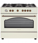 Ravanson Retro KWGE&ndash;90ARC gaasi- ja elektripliit (kreemjas)