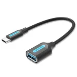 Vention USB 3.1 (Gen 1) C isas-A emane OTG kaabel 0,15 m must PVC t&uuml;&uuml;p