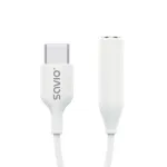 USB Type 3.1 C (M) &ndash; Jack 3.5mm (F) Audio Adapter Valge SAVIO AK-52