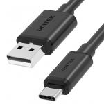 UNITEK USB-KAABEL USB-A &mdash; USB-C 25CM, Y-C480BK