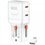 Travel charger World 65W USB-C + USB-A white