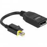 DeLOCK Adapter Mini DisplayPort 1.4 to DisplayPort (black, 15cm, with snap-in function)