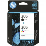 HP 305 kahev&auml;rviline/musta originaaltindikassett