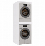 POLA TWIN WHITE WASHING MACHINE AND DRYER CABINET