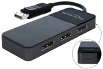 DeLOCK DisplayPort Splitter 1.4 1x DisplayPort> 3x DisplayPort&nbsp;(black, 30cm)