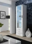 Cama vitriinkapp SOHO S1 valge/valge l&auml;ikega