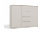 CHEST OF DRAWERS WITH 2 DOORS AND 4 DRAWERS, CASHMERE COLOUR
