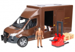 Mercedes-Benz Sprinter UPS vehicle with driver and accessories