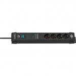 Brennenstuhl Premium-Line 4-way power strip black, 1.8 meters, 60,000A surge protection