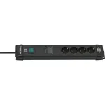 Brennenstuhl Premium-Line 4-way power strip black, 1.8 meters, 60,000A surge protection