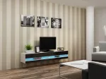Cama TV-alus VIGO NEW 30/180/40 valge/must l&auml;ikega